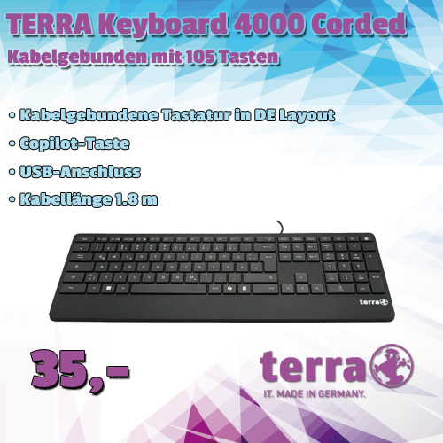 TERRA Keyboard 4000 Corded um 35 €
