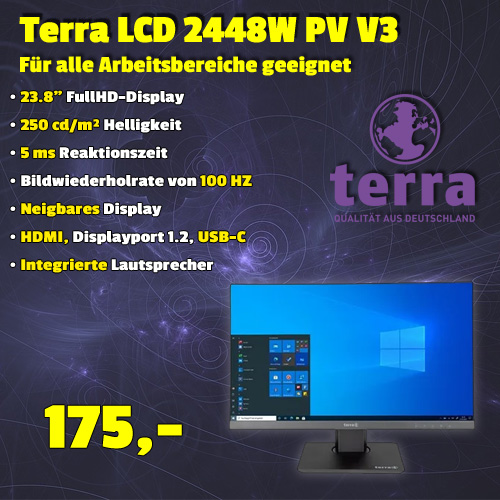 Terra LCD 2448W PV V3 schwarz um 175 €