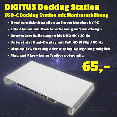 DIGITUS USB-C Docking Station um 65 €