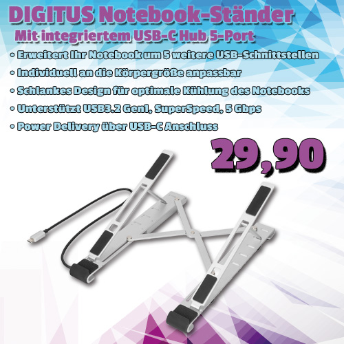 DIGITUS Variabler Notebook-Ständer um 29,90 €