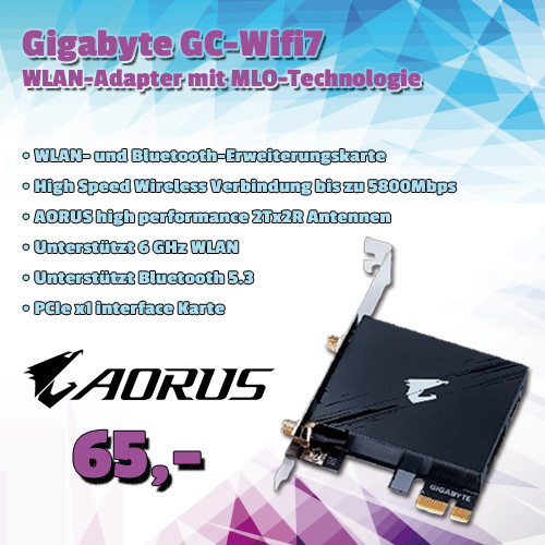 Gigabyte GC-Wifi7 um 65 €