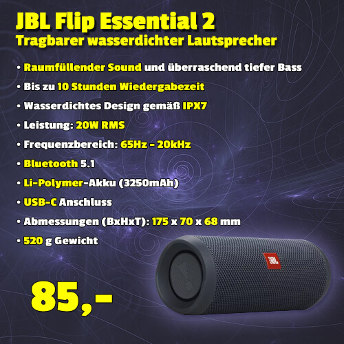JBL Flip Essential 2 um 85 €