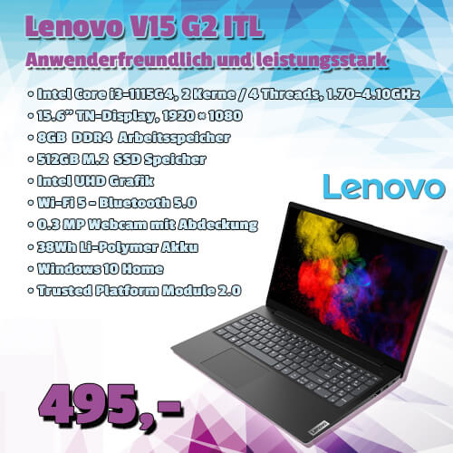 Lenovo V15 G2 ITL um 495 €