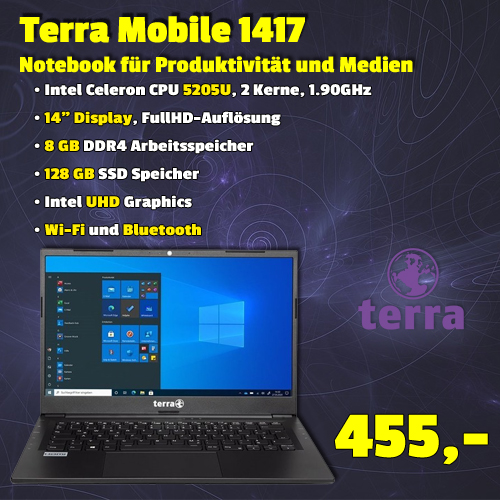 Terra Mobile 1417 Notebook um 455 €
