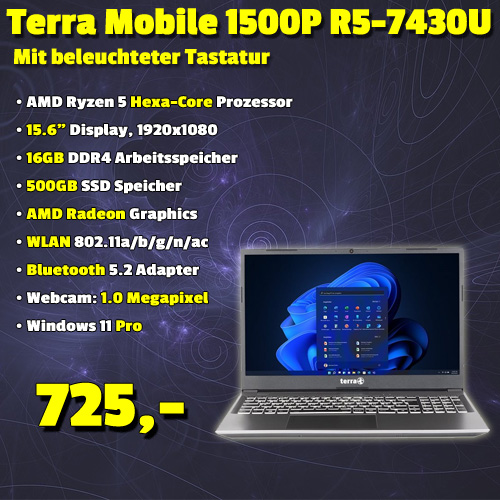 Terra Mobile 1500P um 725 €