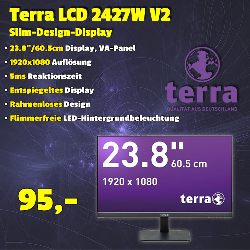 Terra LCD 2427W V2 black um 95 €