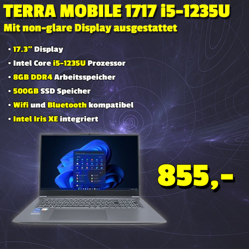 TERRA MOBILE 1717 i5-1235U W11P um 855 €